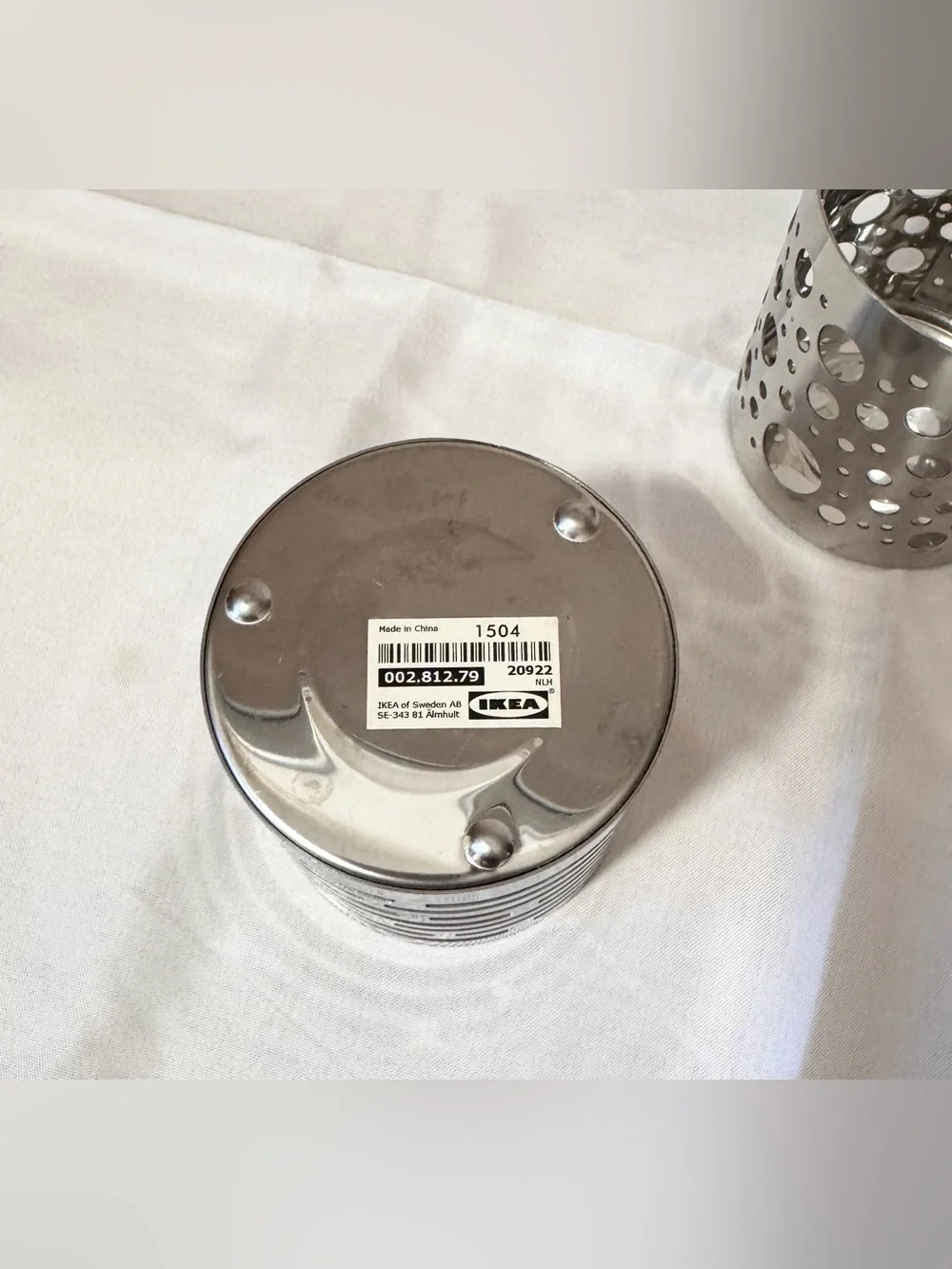 IKEA Stainless Steel Silver Decorative Votive Candle Holders - Set of 3